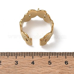 304 Stainless Steel Cuff Open Ring Setting&nbsp;SA-CBA37BC-05G