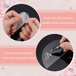 Transparent Acrylic Blank Place Cards&nbsp;TACR-WH0006-07A