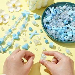 180pcs Transparent & Opaque Acrylic Beads&nbsp;TACR-CJ0001-67