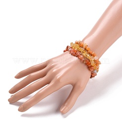 Chips Natural Mixed Stone Stretch Bracelets&nbsp;X-BJEW-JB05644