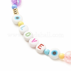 Word LOVE Acrylic Mobile Straps&nbsp;HJEW-JM00643