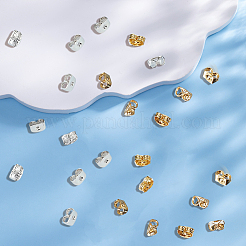 100Pcs 2 Colors Brass Friction Ear Nuts&nbsp;KK-BBC0028-59