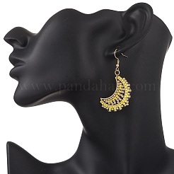 3 Pairs Glass Moon Dangle Earrings&nbsp;EJEW-MZ00611