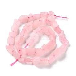 Raw Rough Natural Rose Quartz Beads Strands&nbsp;G-B065-C01
