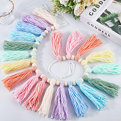 Cotton Tassel Hanging Wall Art Decorations&nbsp;HJEW-WH20003-20A
