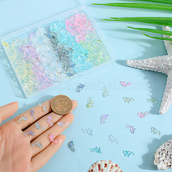 350Pcs 7 Colors Glitter Powder Resin Cabochons&nbsp;MRMJ-SC0001-32