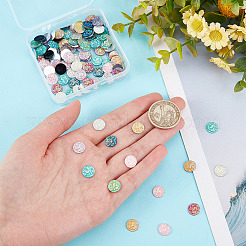 128Pcs 8 Colors Resin Cabochons&nbsp;CRES-CN0001-07