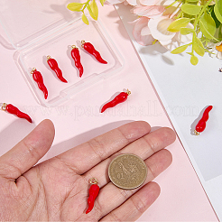 8Pcs Brass Enamel Pendants&nbsp;KK-BBC0019-81