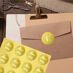 12 Sheets Self Adhesive Gold Foil Embossed Stickers&nbsp;DIY-WH0451-047