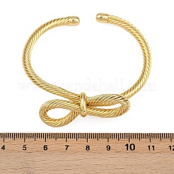 Twisted Brass Cuff Bangles&nbsp;BJEW-C112-07G