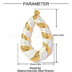 304 Stainless Steel Enamel Pendants&nbsp;STAS-OY002-86G