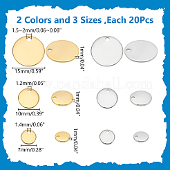 120Pcs 6 Styles 304 Stainless Steel Charms&nbsp;STAS-WR0001-25