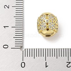 Rack Plating Brass Micro Pave Cubic Zirconia Beads&nbsp;KK-L224-030G