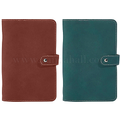 2Pcs 2 Colors Rectangle Imitation Leather Loose-leaf Notebook Book Covers&nbsp;AJEW-CL0006-29