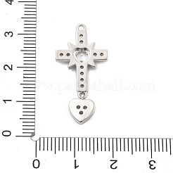 Brass Micro Pave Clear Cubic Zirconia Pendants&nbsp;KK-L228-35P
