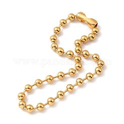 PVD Vacuum Plating 304 Stainless Steel Ball Chain Necklace & Bracelet Set&nbsp;STAS-D181-01G-02A