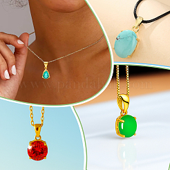 3Pcs 3 Styles Brass Pendant Cabochon Settings&nbsp;KK-PH0014-70
