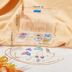 DIY Mermaid and Fishtail Shape Drop Earring Making Kit&nbsp;DIY-SC0018-15