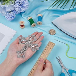 1Pc Cross Alloy Glass Rhinestone Decoration&nbsp;FIND-FG0004-94