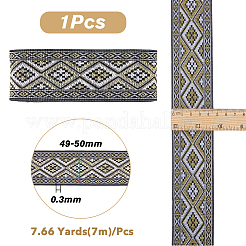 Polyester Jacquard Rhombus Ribbons&nbsp;OCOR-WH0082-141B