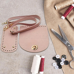 1 Set Handmade PU Leather Crochet Shoulder Bag Accessories Kits&nbsp;PURS-CL0001-37B