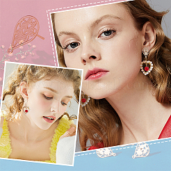6 Pairs Brass Stud Earring Findings&nbsp;KK-DC0001-29