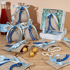 Rectangle Bowknot Burlap Packing Pouches&nbsp;ABAG-AB00004