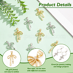 Brass Micro Pave Clear Cubic Zirconia Pendants&nbsp;FIND-BC0013-57A