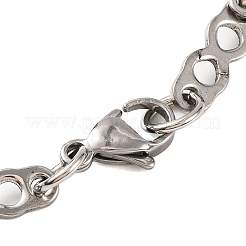 201 Stainless Steel Twist Link Chain Bracelets&nbsp;BJEW-B078-124GP