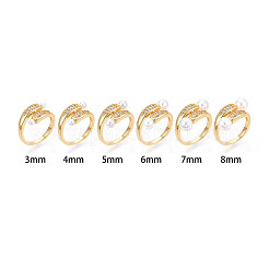 Brass Micro Pave Cubic Zirconia Cup Peg Ring Settings&nbsp;KK-B166-02G