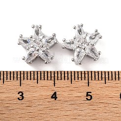 Brass Micro Pave Clear Cubic Zirconia Beads&nbsp;KK-S389-22P