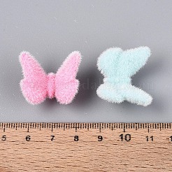 Flocking Opaque Acrylic Butterfly Beads&nbsp;OACR-T030-11M