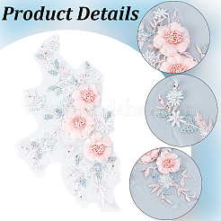 2Pcs Polyester Computerized Embroidered Appliques&nbsp;DIY-CY0003-42