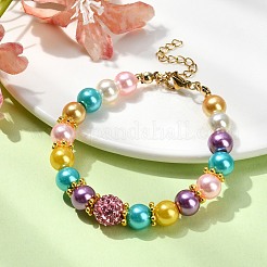 Glass Imitation Pearl Beaded Bracelets for Women&nbsp;BJEW-JB10033-01