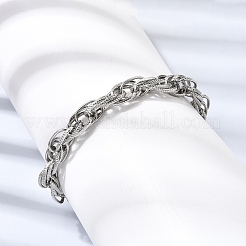 201 Stainless Steel Rope Chain Bracelets for Men&nbsp;STAS-T077-10P