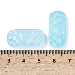 Spray Painted Transparent Glass Connector Charms&nbsp;X1-GLAA-H035-06H