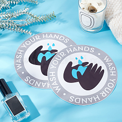 PVC Wash Your Hands Sign Sticker&nbsp;AJEW-WH0231-34