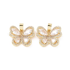 Brass Micro Pave Cubic Zirconia Pendants&nbsp;KK-E068-VC403