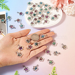 50Pcs Alloy & Glass Pendants&nbsp;PALLOY-TAC0238