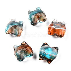 Transparent Spray Painted Glass Beads&nbsp;GLAA-N035-034-G02