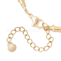 Brass Fish Link Bracelets for Women&nbsp;BJEW-JB12576
