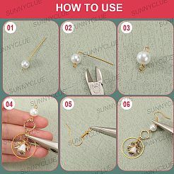 Christmas Theme DIY Fibre & Alloy Enamel Pendant Earring Making Kits&nbsp;DIY-SC0028-32