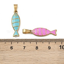 304 Stainless Steel Enamel Pendants&nbsp;STAS-C150-02G