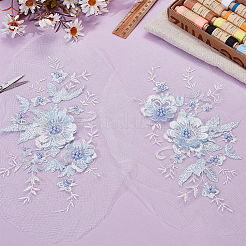 2Pcs Computerized Embroidery Cloth Iron on/Sew on Patches&nbsp;PATC-HY0001-93B
