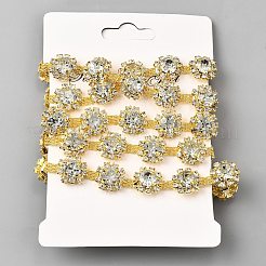 Alloy Rhinestone Cup Chains&nbsp;LCHA-WH0001-06G
