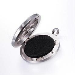 Tarnish Resistant 304 Stainless Steel Diffuser Locket Pendants&nbsp;STAS-N0010-14P
