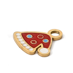 Christmas 304 Stainless Steel Enamel Charms&nbsp;LS-STAS-I356-02G-05