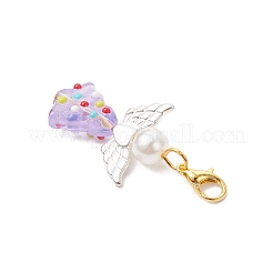 Christmas Tree Angel Glass Pendant Decorations&nbsp;HJEW-JM04346