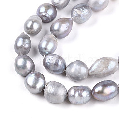 Natural Cultured Freshwater Pearl Beads Strands&nbsp;PEAR-N014-08L