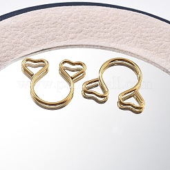 304 Stainless Steel Heart Clip on Nose Rings&nbsp;AJEW-A062-01A-G
